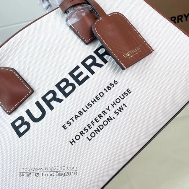 Burberry專櫃新款女包 巴寶莉新款女士帆布手提包 Cube立方包  db1160